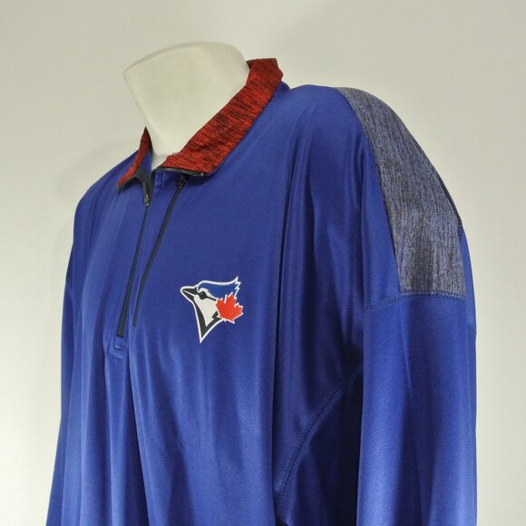 TORONTO BLUE JAYS Long Sleeved Polo Shirt Majestic Size 3XLT Big & Tall NWT - Picture 5 of 7